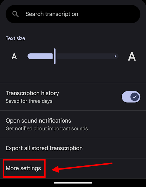 Tap the Settings icon then More settings